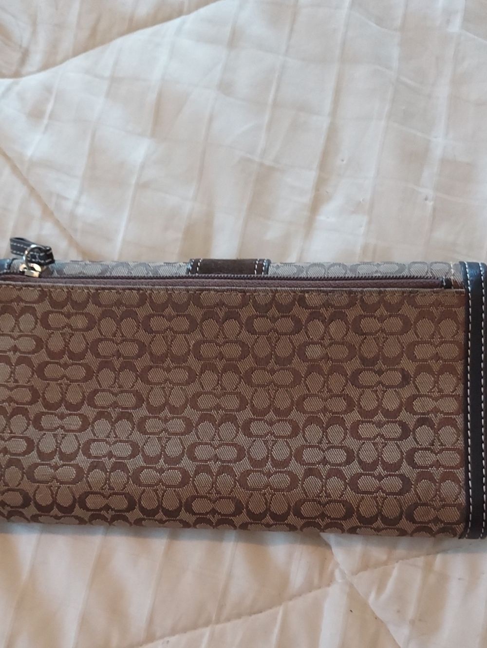 Brown Monogram Coach Wallet - Picture 5 of 7